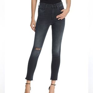 Rag & Bone Black Distressed Skinny Jeans